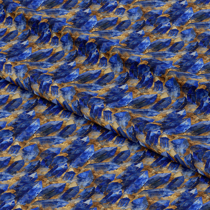 Lapis Lazuli Gemstones Pattern 5 Quilting Cotton Fabric