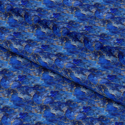 Lapis Lazuli Gemstones Pattern 6 Quilting Cotton Fabric