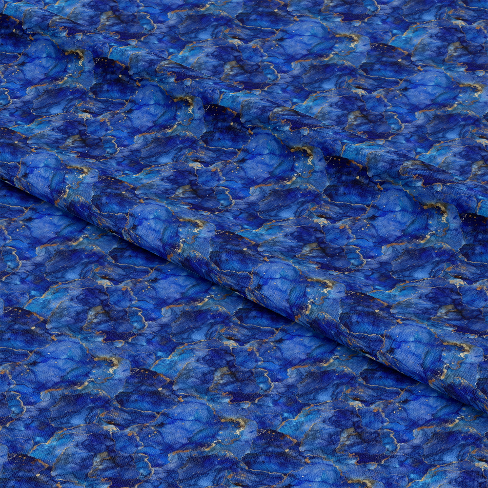 Lapis Lazuli Gemstones Pattern 7 Quilting Cotton Fabric