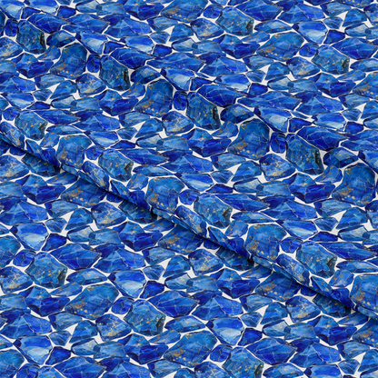 Lapis Lazuli Gemstones Pattern 8 Quilting Cotton Fabric