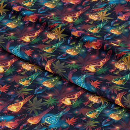 Lava Lamp Cannabis Pattern 11 Quilting Cotton Fabric