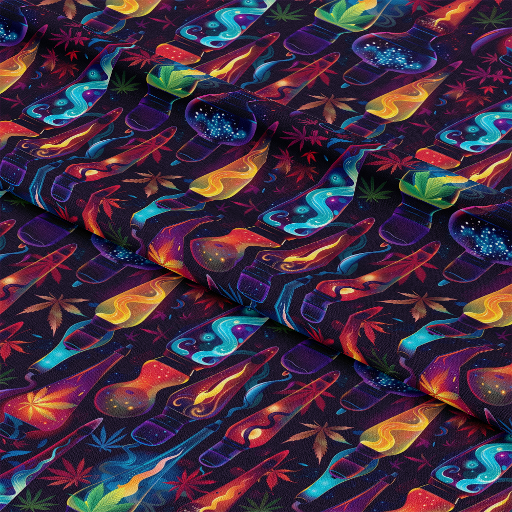 Lava Lamp Cannabis Pattern 9 Quilting Cotton Fabric