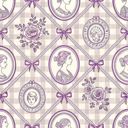 Lavender Cottage Floral Pattern 15 Quilting Cotton Fabric