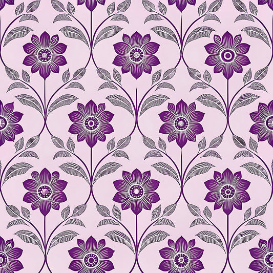 Lavender Cottage Floral Pattern 22 Quilting Cotton Fabric