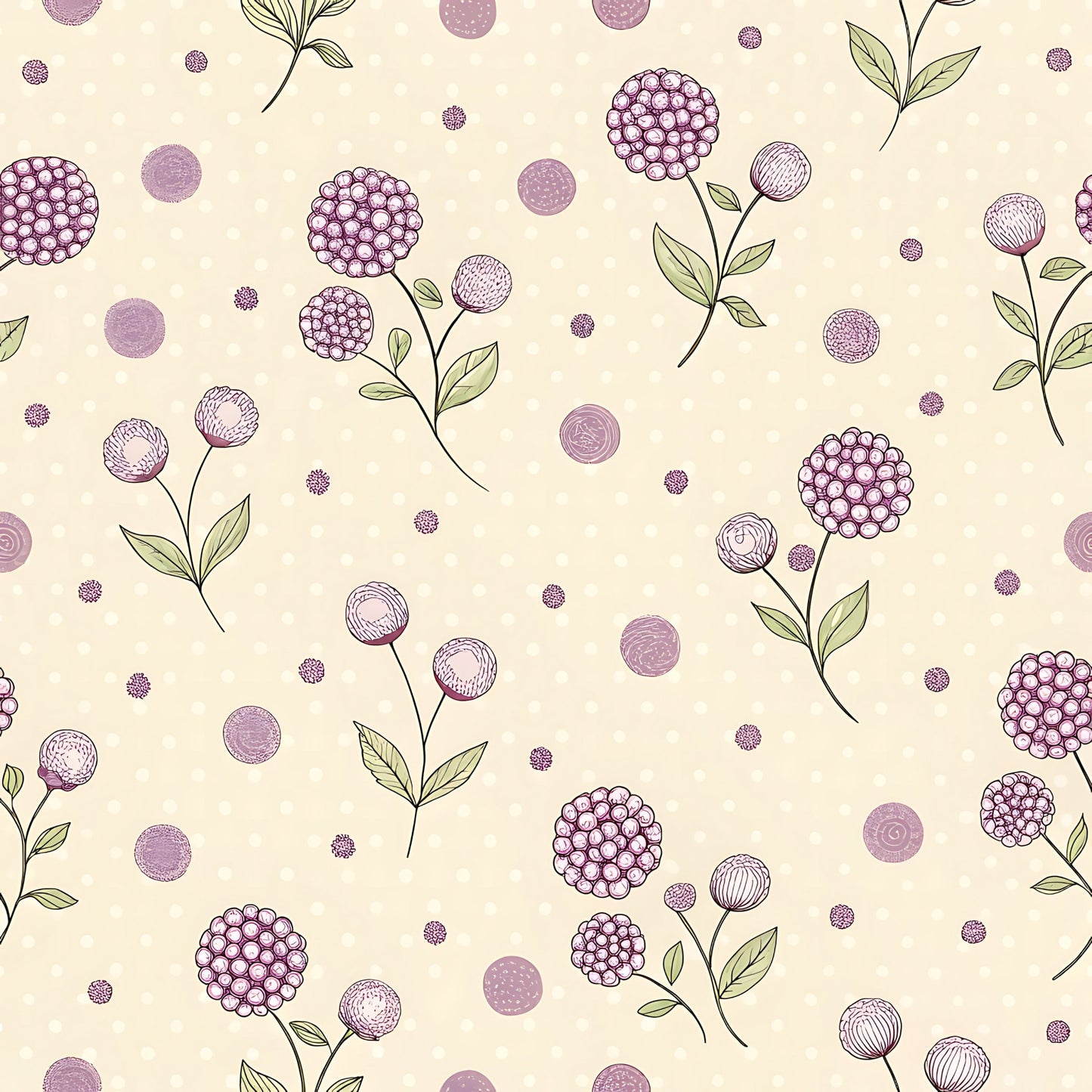 Lavender Cottage Floral Pattern 24 Quilting Cotton Fabric