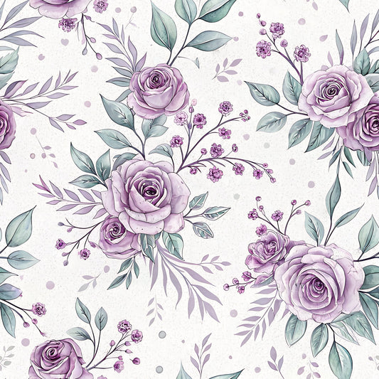 Lavender Vintage Cottagecore Pattern 14 Quilting Cotton Fabric