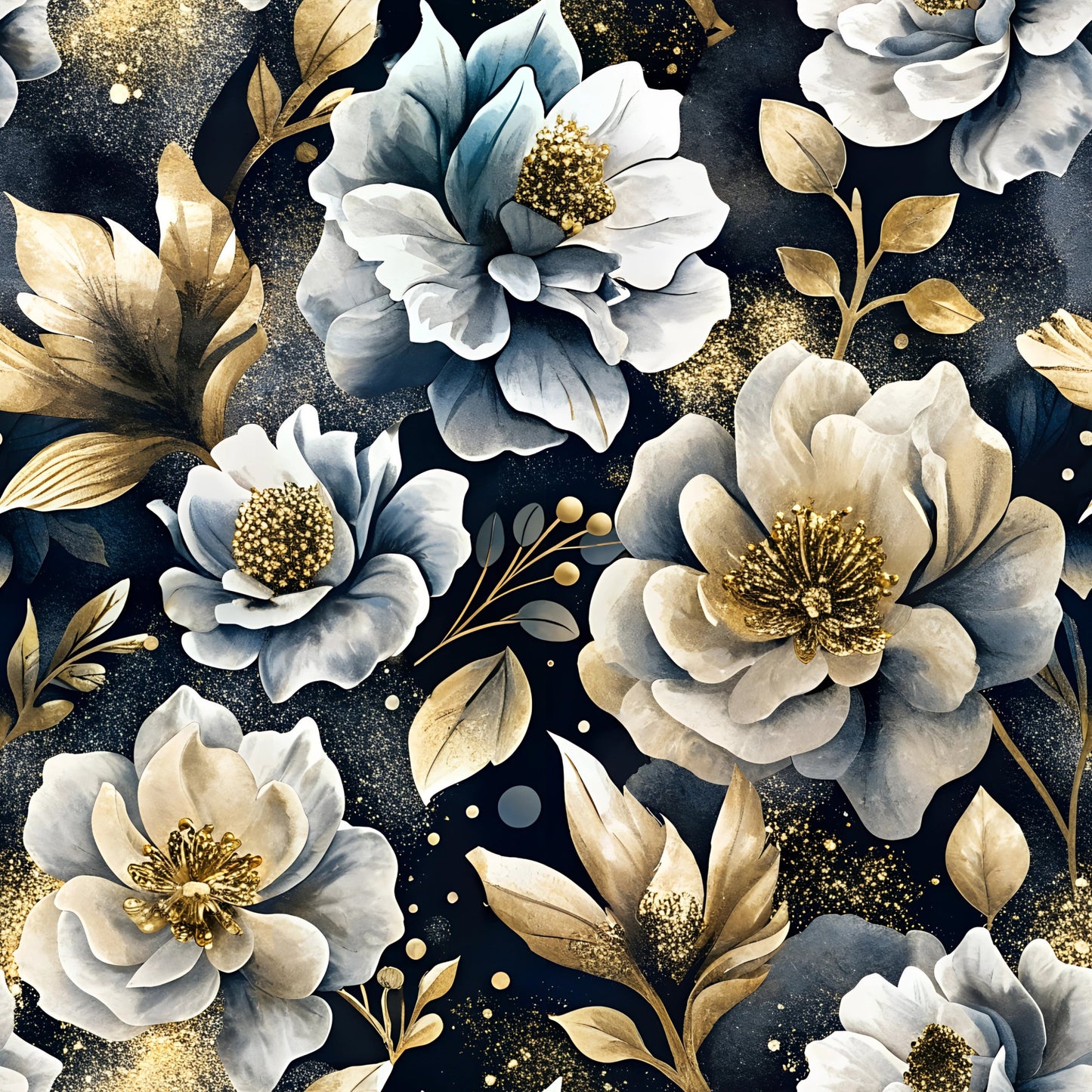 Lavish Chic Florals Pattern 5 Quilting Cotton Fabric