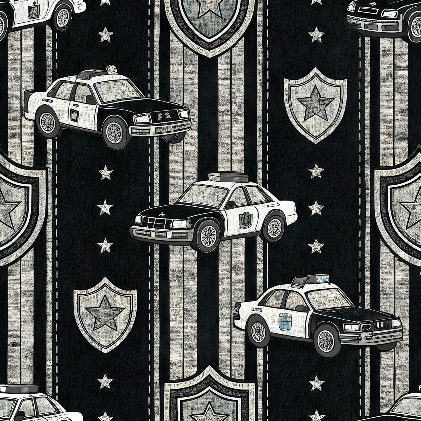 Law Enforcement Pattern 7 Quilting Cotton Fabric