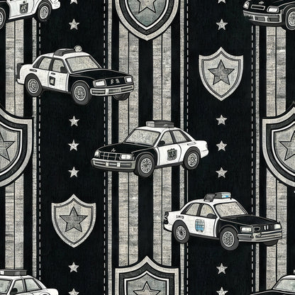 Law Enforcement Pattern 7 Quilting Cotton Fabric