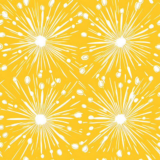 Lemon Burst Pattern 13 Quilting Cotton Fabric