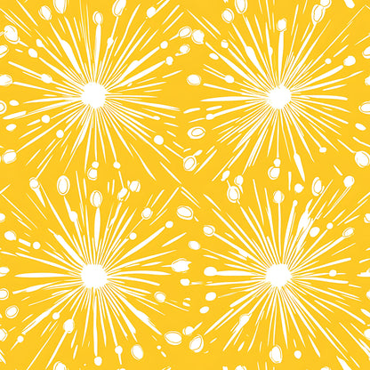 Lemon Burst Pattern 13 Quilting Cotton Fabric