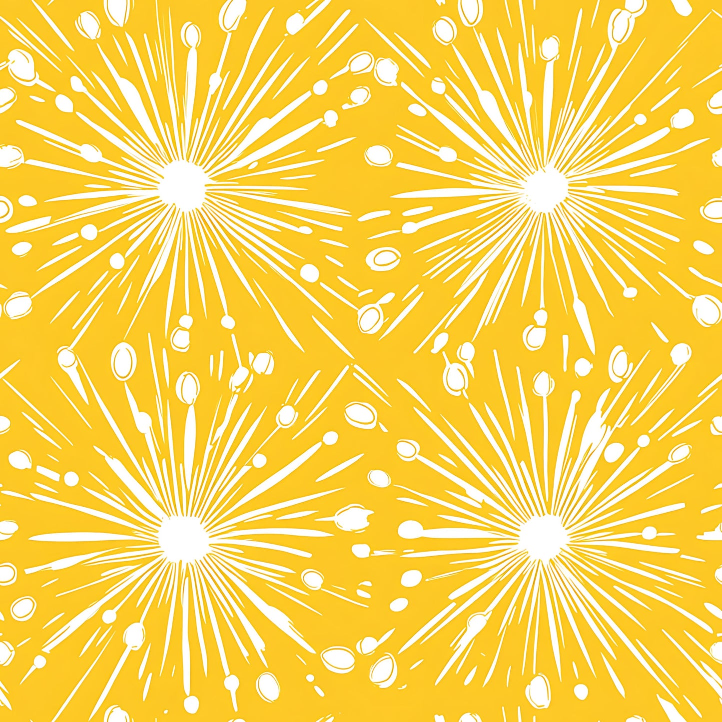 Lemon Burst Pattern 13 Quilting Cotton Fabric
