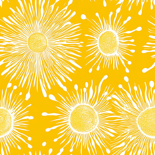 Lemon Burst Pattern 14 Quilting Cotton Fabric