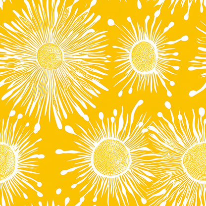 Lemon Burst Pattern 14 Quilting Cotton Fabric