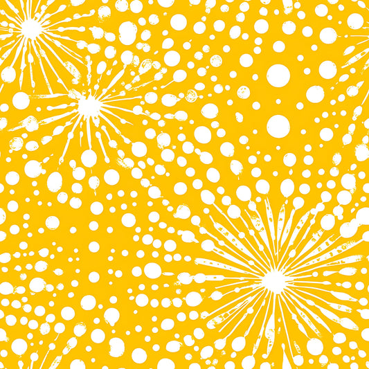 Lemon Burst Pattern 16 Quilting Cotton Fabric