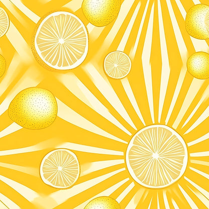 Lemon Burst Pattern 19 Quilting Cotton Fabric