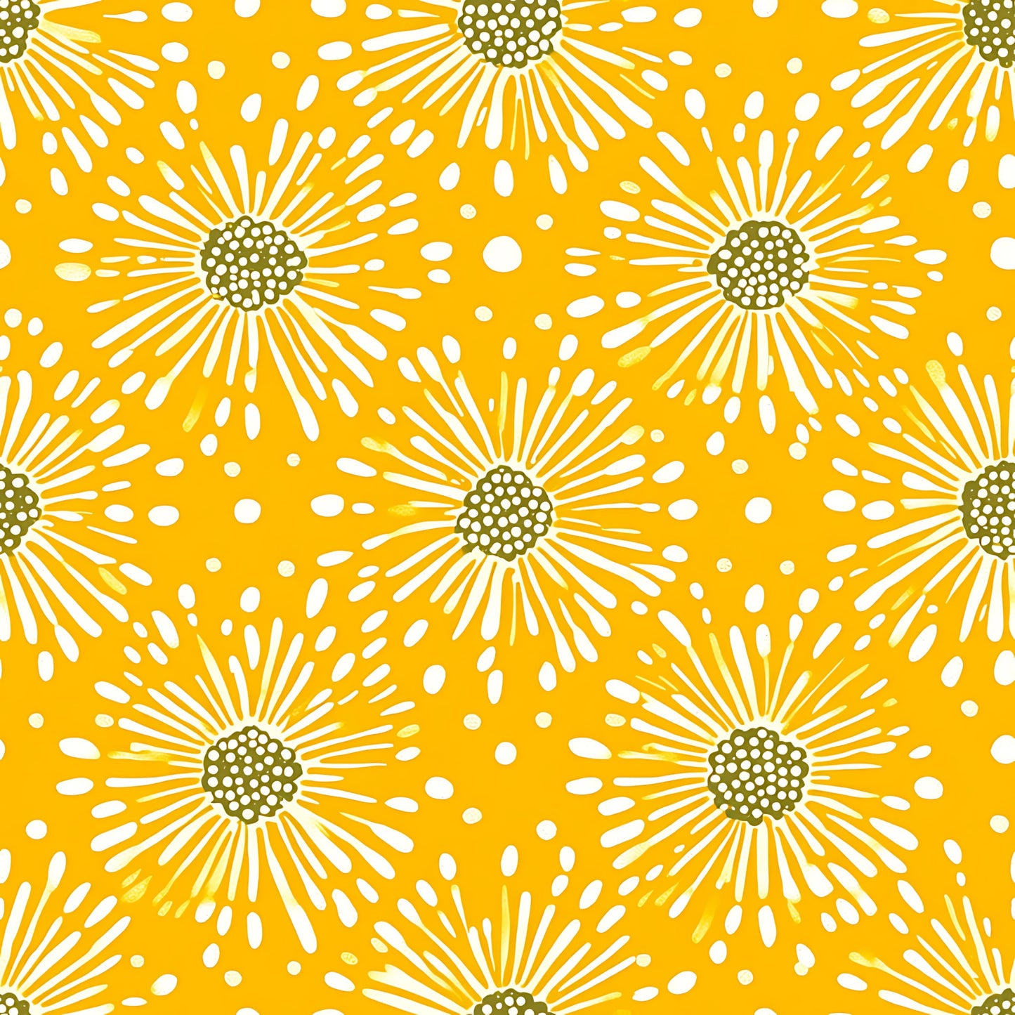 Lemon Burst Pattern 1 Quilting Cotton Fabric