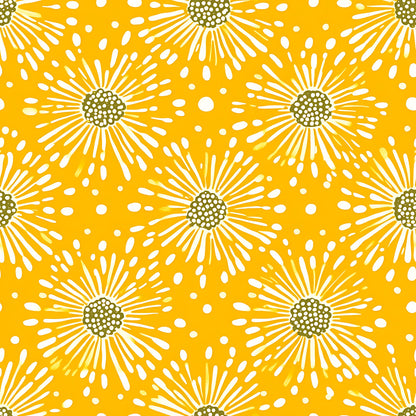 Lemon Burst Pattern 1 Quilting Cotton Fabric