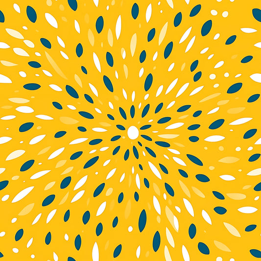 Lemon Burst Pattern 2 Quilting Cotton Fabric