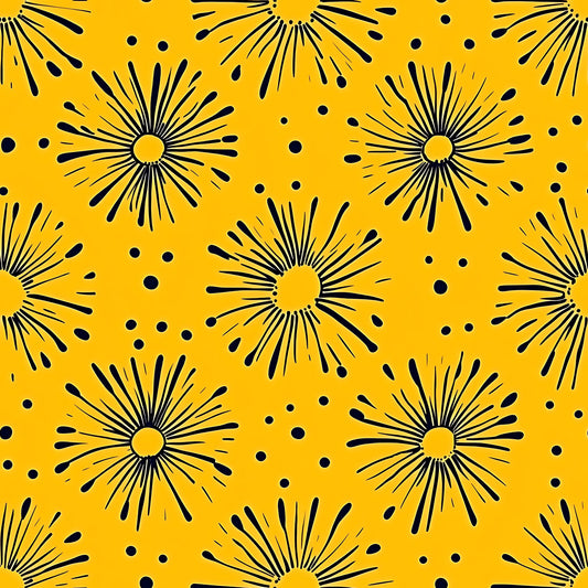 Lemon Burst Pattern 5 Quilting Cotton Fabric