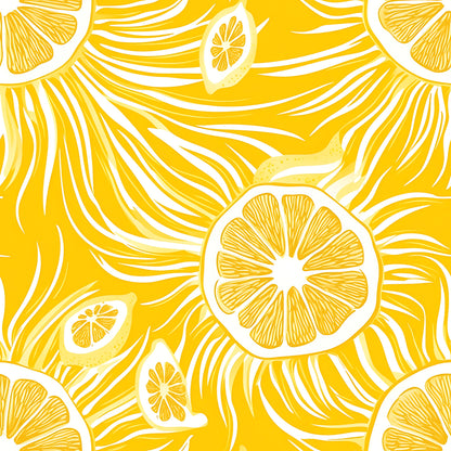 Lemon Burst Pattern 6 Quilting Cotton Fabric