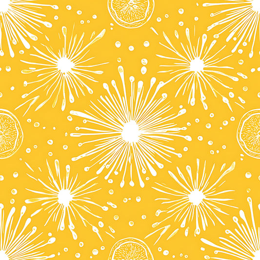 Lemon Burst Pattern 7 Quilting Cotton Fabric