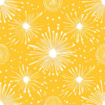Lemon Burst Pattern 7 Quilting Cotton Fabric