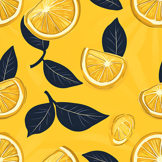 Lemon Burst Pattern 8 Quilting Cotton Fabric