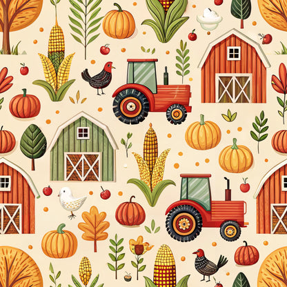 Lovely Farm Pattern 5 Quilting Cotton Fabric