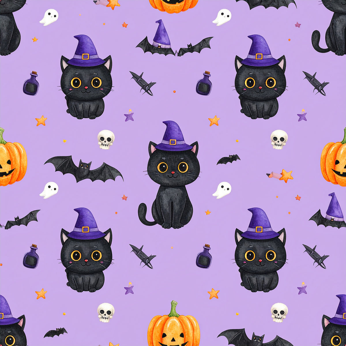 Magical Cauldrons And Potions Pattern 18 Quilting Cotton Fabric