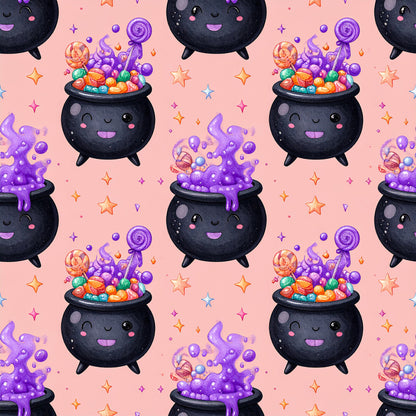 Magical Cauldrons And Potions Pattern 2 Quilting Cotton Fabric