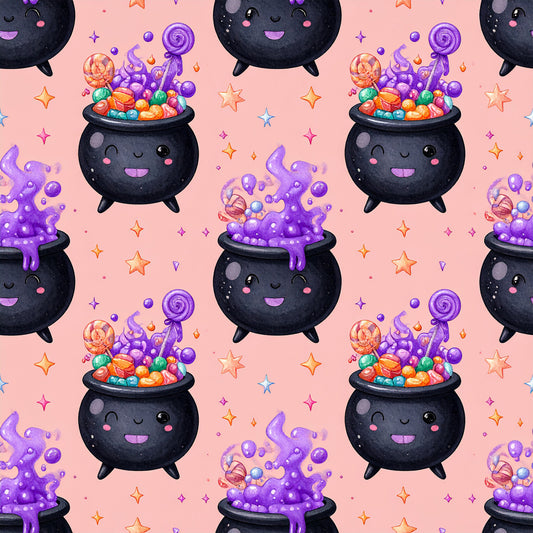 Magical Cauldrons And Potions Pattern 2 Quilting Cotton Fabric