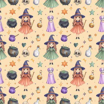 Magical Cauldrons And Potions Pattern 23 Quilting Cotton Fabric