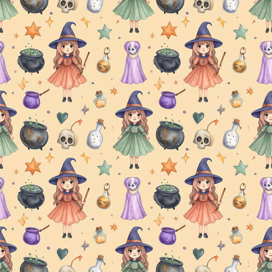 Magical Cauldrons And Potions Pattern 23 Quilting Cotton Fabric
