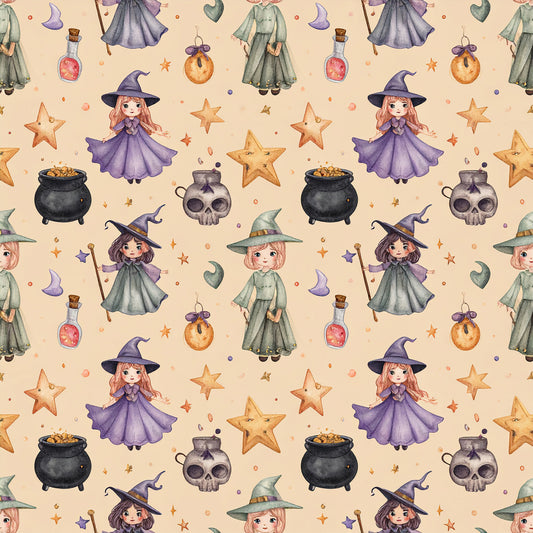 Magical Cauldrons And Potions Pattern 24 Quilting Cotton Fabric