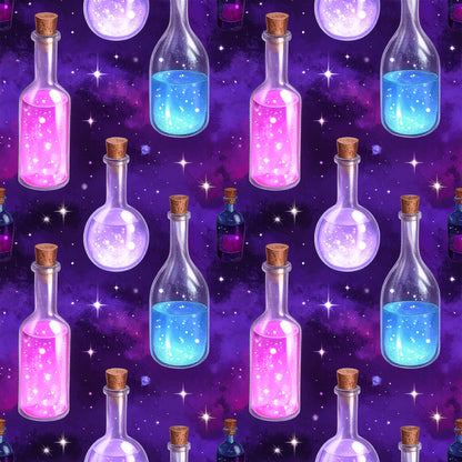 Magical Cauldrons And Potions Pattern 4 Quilting Cotton Fabric