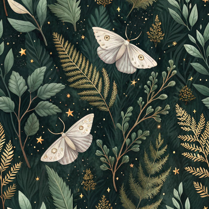 Magical Forest Moth Pattern 11 Quilting Cotton Fabric