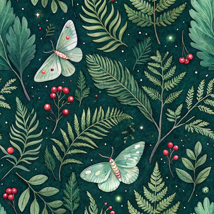 Magical Forest Moth Pattern 12 Quilting Cotton Fabric