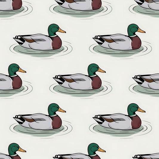 Mallard in the Pond Pattern 6 Quilting Cotton Fabric