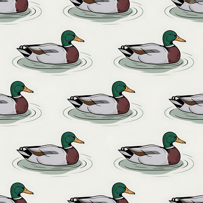 Mallard in the Pond Pattern 6 Quilting Cotton Fabric