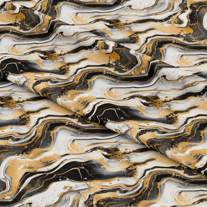 - Marble Textures Pattern 2 Quilting Cotton Fabric  
- Multicolor, gold, black, white, gray  
- Swirled, abstract, wavy, fluid, smooth  
- Cotton, quilting, textile, fabric, yardage  
- Elegant, artistic, modern, decorative