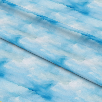 - Mediterranean Lemon Azure Pattern 4 Quilting Cotton Fabric  
- Blue shades  
- Light blue  
- Aqua  
- Soft texture  
- Watercolor style  
- Quilting fabric  
- Cotton material  
- Fabric yardage  
- Artistic design  
- Cloud-like  
- Pastel tones  
- Textile  
- Light pattern