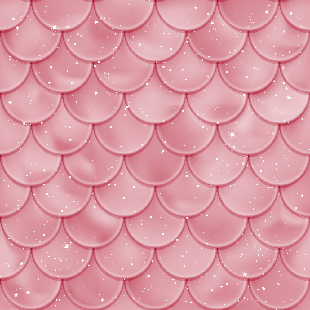 Pink scales pattern with a smooth texture and scattered white sparkles.