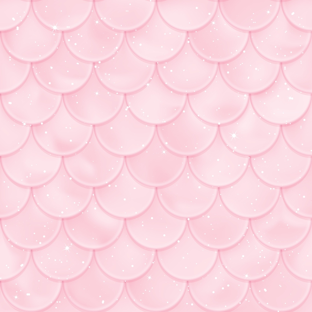 pink, mermaid scales, scalloped pattern, shimmer, sparkles, fantasy, whimsical, pastel pink, iridescent, quilting cotton, fabric panel, geometric scales, overlapping circles, dreamy, magical, soft pink, glittery, repetitive pattern, fish scales, ocean themed