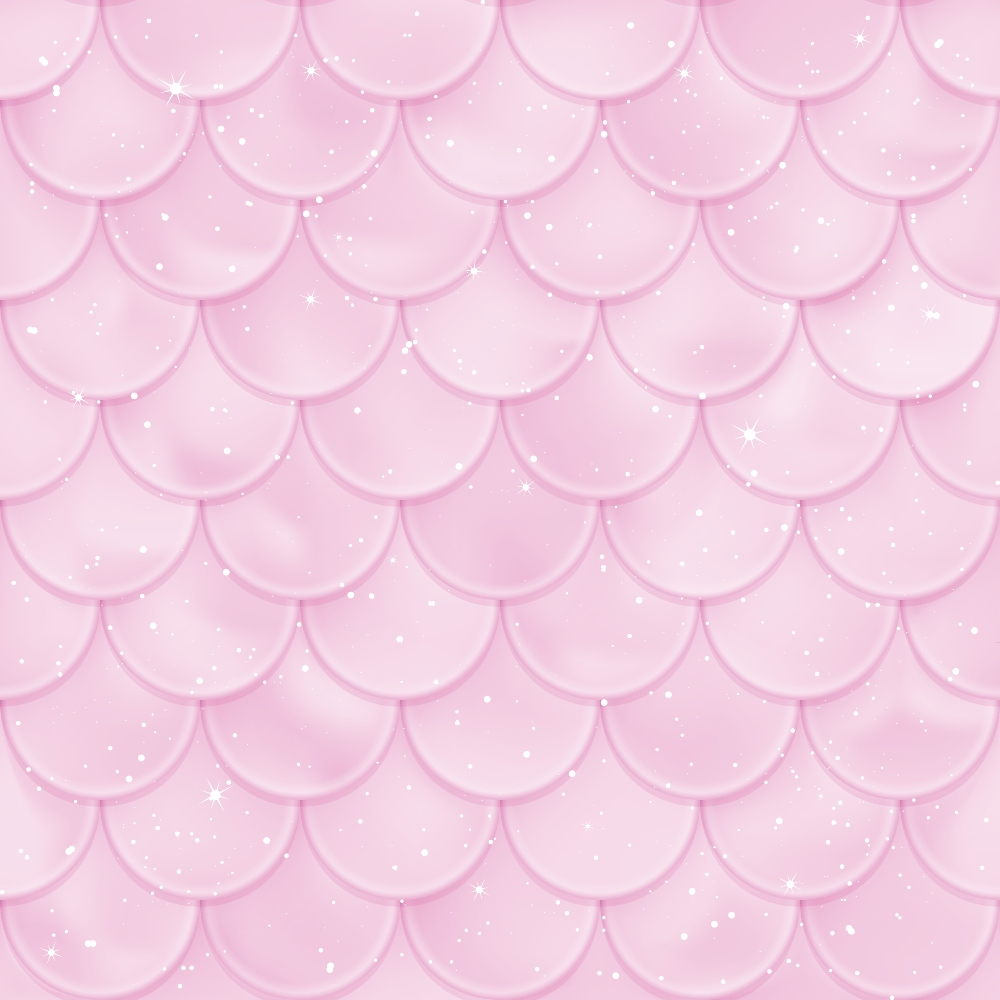 pink, mermaid scales, scalloped pattern, iridescent, sparkles, glitter dots, pastel pink, blush pink, rose pink, geometric scales, overlapping circles, shimmery, magical, fantasy, whimsical, quilting cotton, fabric panel, underwater theme, fish scales, dreamy