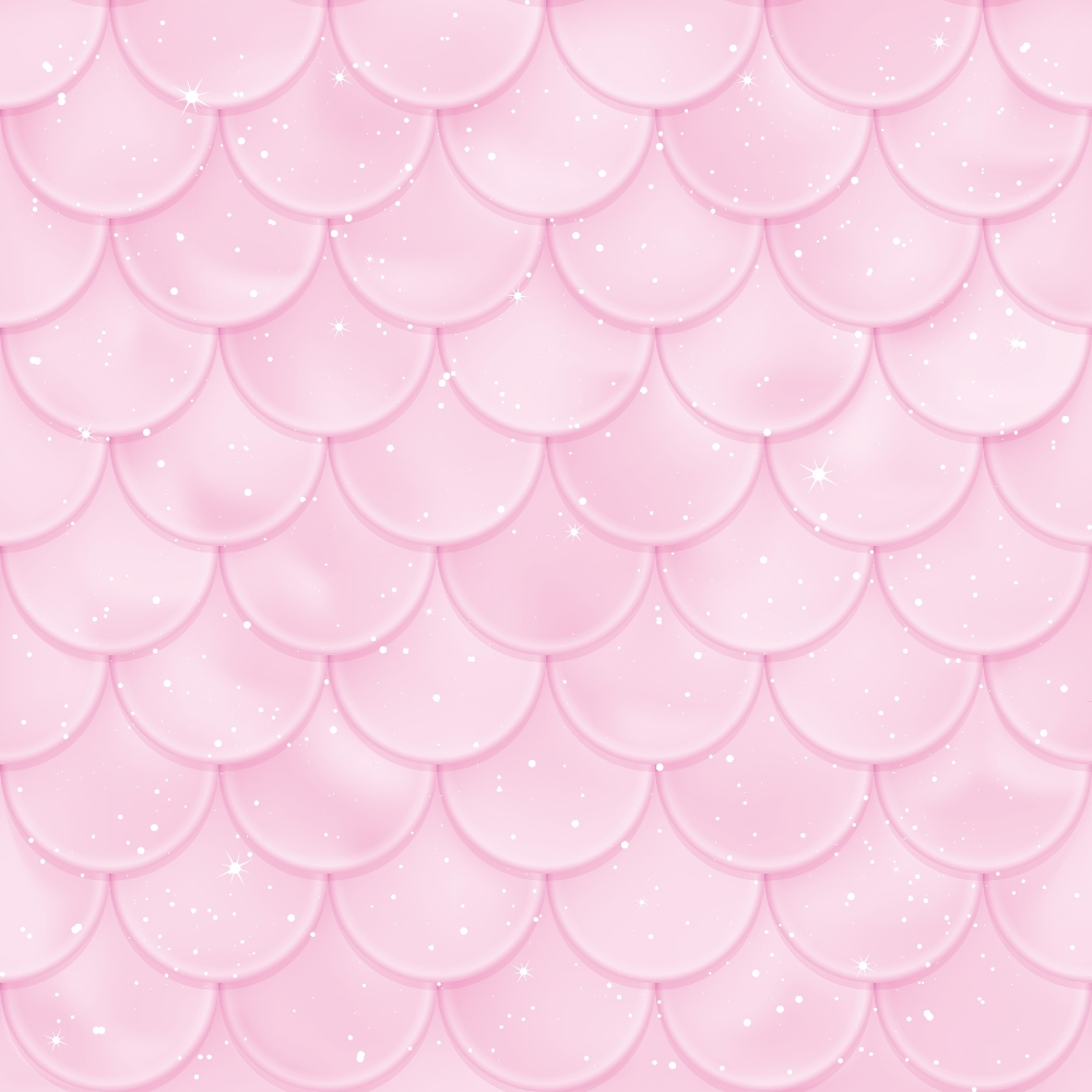 pink, mermaid scales, scalloped pattern, pastel pink, light pink, sparkles, glittery, shimmery, overlapping scales, fish scales, fantasy, magical, whimsical, dreamy, quilting cotton, fabric panel, geometric pattern, repeating design, ocean theme, underwater