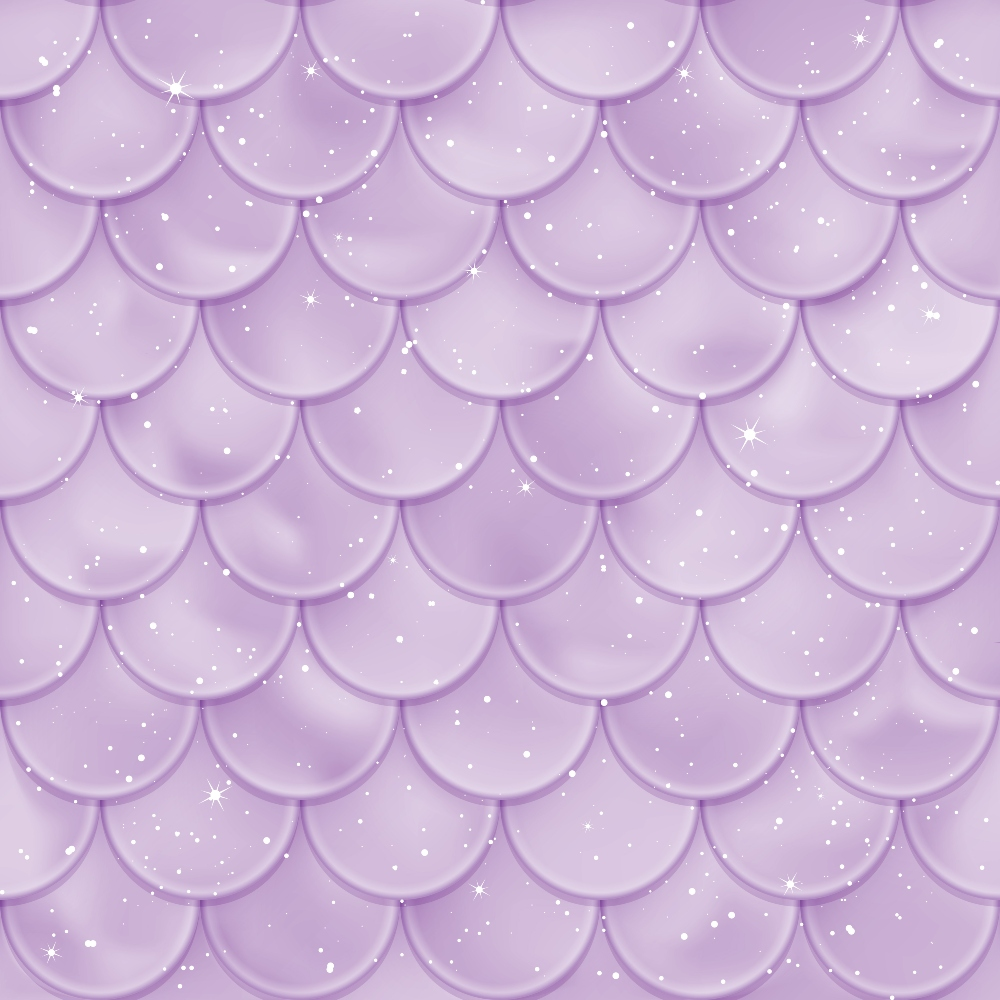 A pattern of overlapping lavender scales with sparkles scattered across the surface.