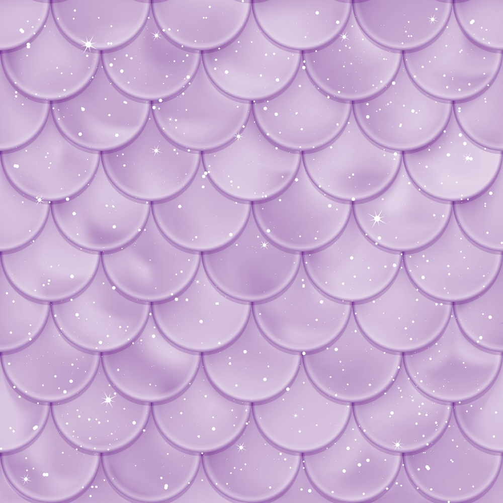 Purple mermaid scale pattern with shimmering and glittering effects.