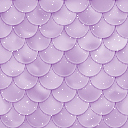 Purple mermaid scale pattern with shimmering and glittering effects.