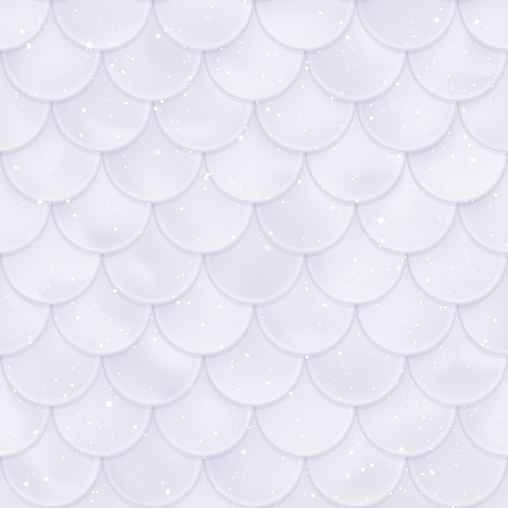 White iridescent scalloped pattern with a subtle sparkle effect.